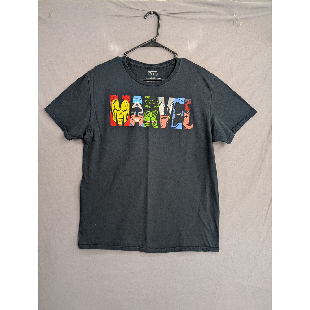 Marvel Comics Avengers Logo Graphic T-Shirt Black Mens Large
